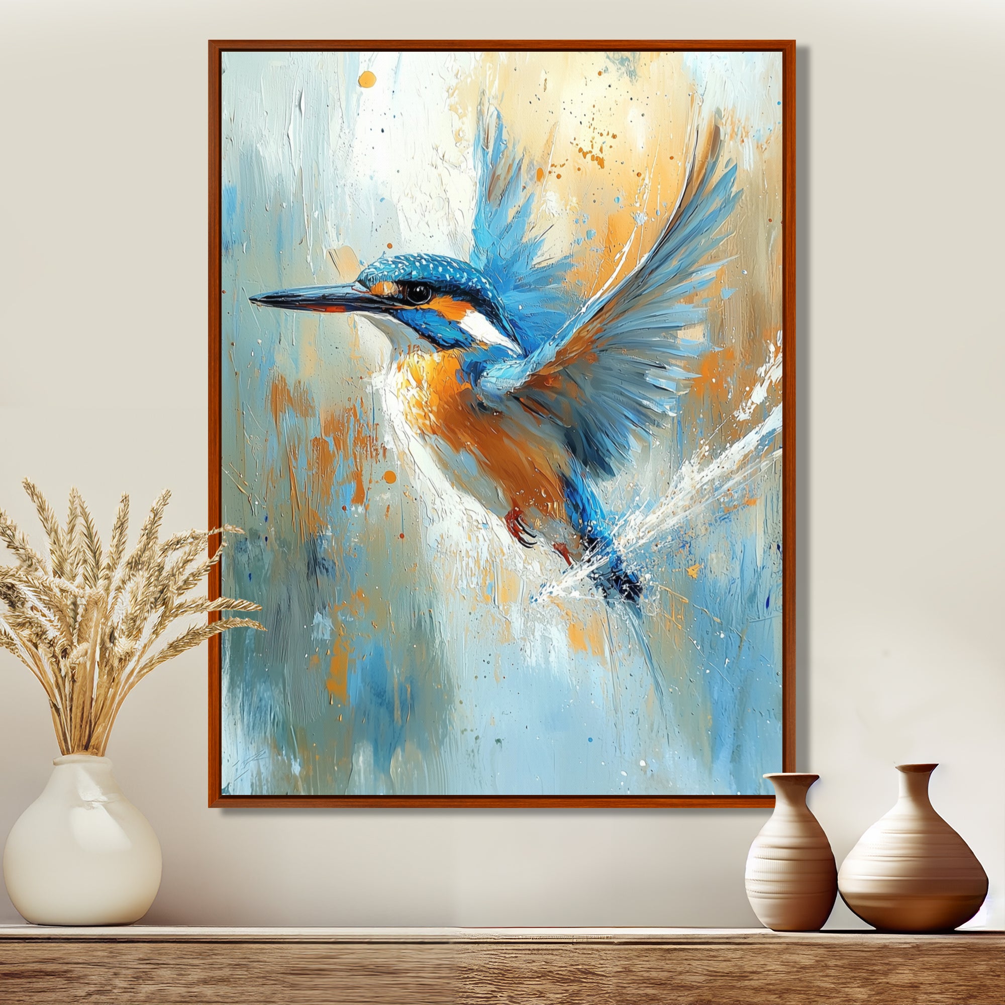 Kingfisher By The River - Bird Home Decor Art