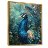 Peacock At The Garden Gate - Blue Bird Wall Art