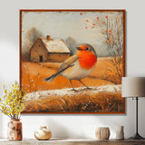 Robin Bird In The Farmyard - Bird Home Decor Art