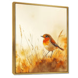Robin Bird In The Meadow - Bird Bedroom Wall Art
