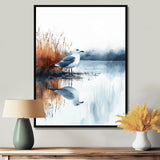 Seagull By The Farm Pond - Bird Canvas Wall Art