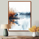 Seagull By The Farm Pond - Bird Canvas Wall Art