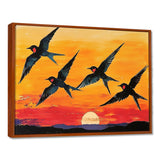 Swallows At Sunset - Bird Wall Decor
