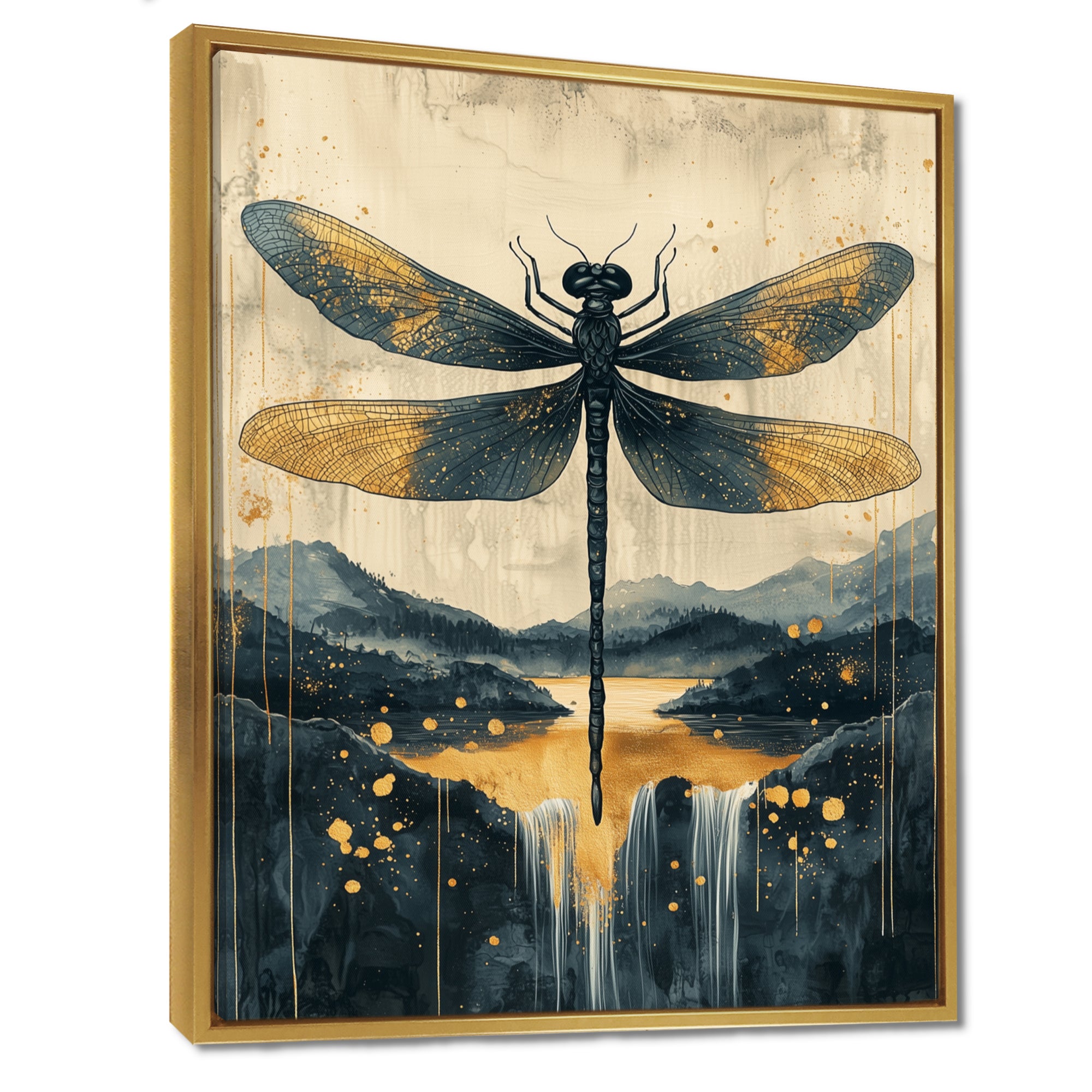 Dragon Whisper Of The Marsh - Dragonfly Canvas Wall Art