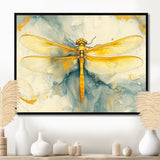 Yellow Dragon Fly Flight Of Elegance - Dragonfly Wall Decor