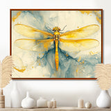 Yellow Dragon Fly Flight Of Elegance - Dragonfly Wall Decor