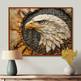 Eagle In A Forest Landscape Slide - Eagle Framed Canvas Art