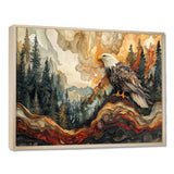 Eagle In A Large Forest Landscape - Eagle Living Room Wall Art