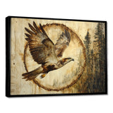 Large Eagle In Forest Flight Of The Hunter - Eagle Bedroom Wall Art