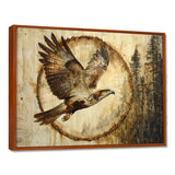 Large Eagle In Forest Flight Of The Hunter - Eagle Bedroom Wall Art
