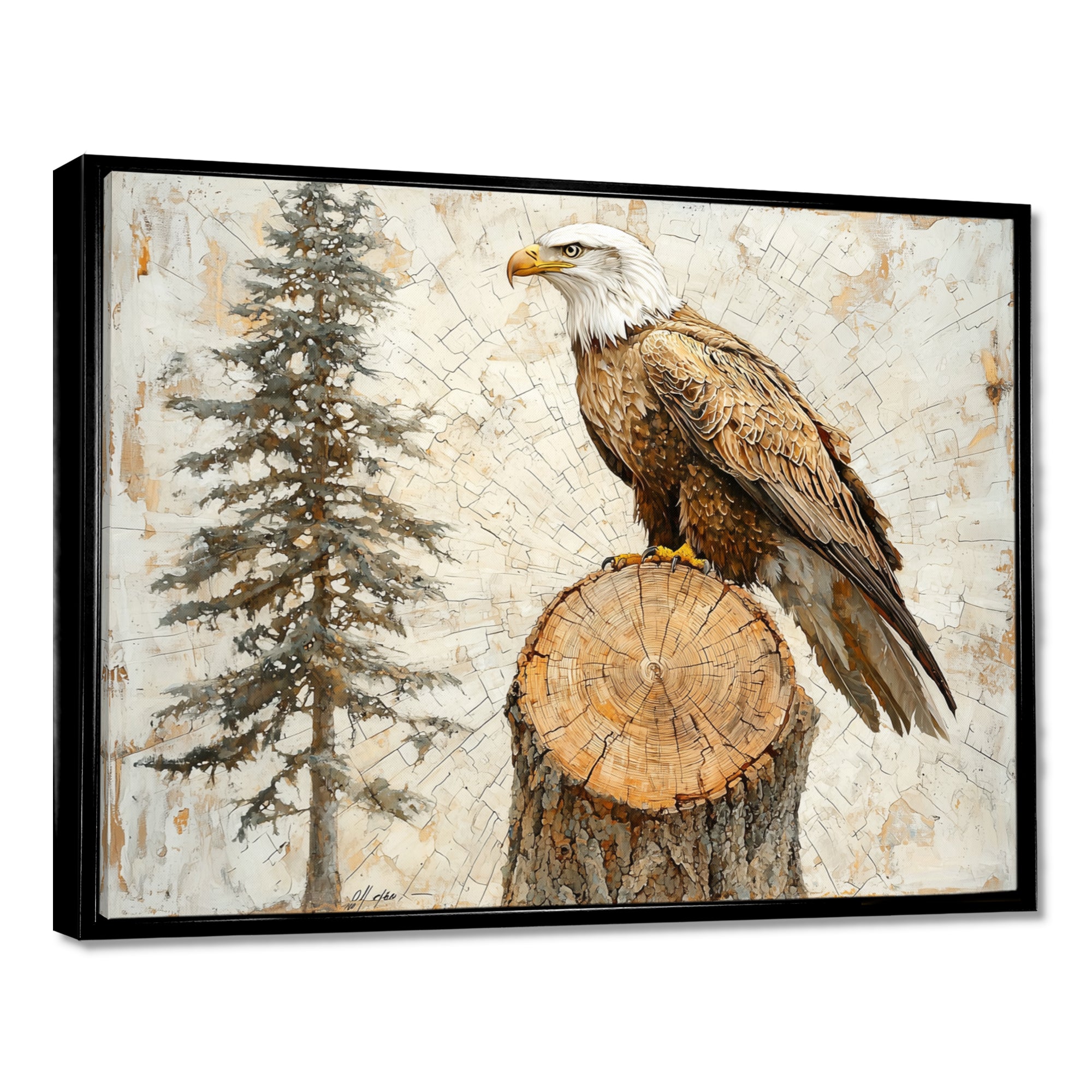 Eagle Spirit Of The Wind In Forest - Eagle Canvas Wall Art
