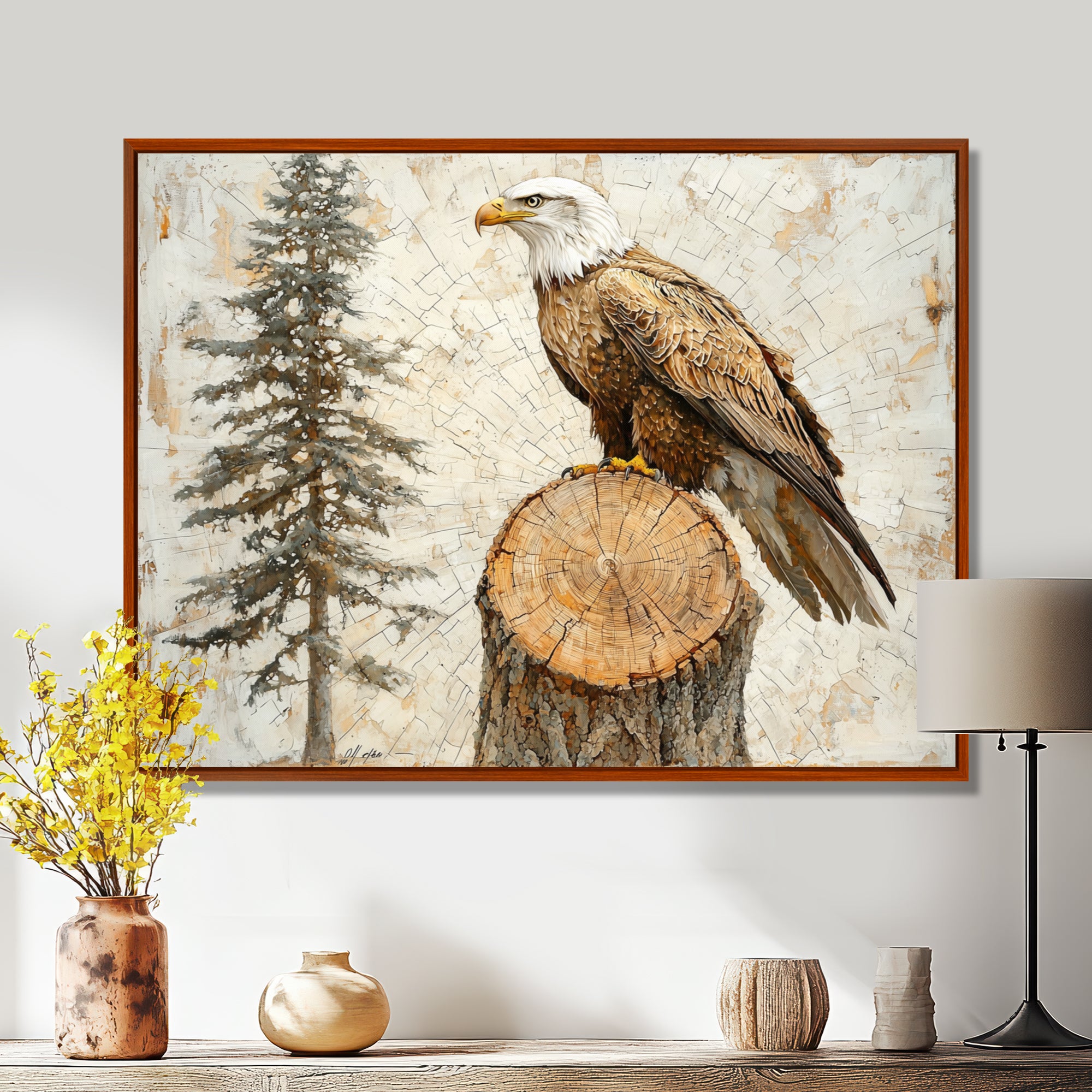 Eagle Spirit Of The Wind In Forest - Eagle Canvas Wall Art