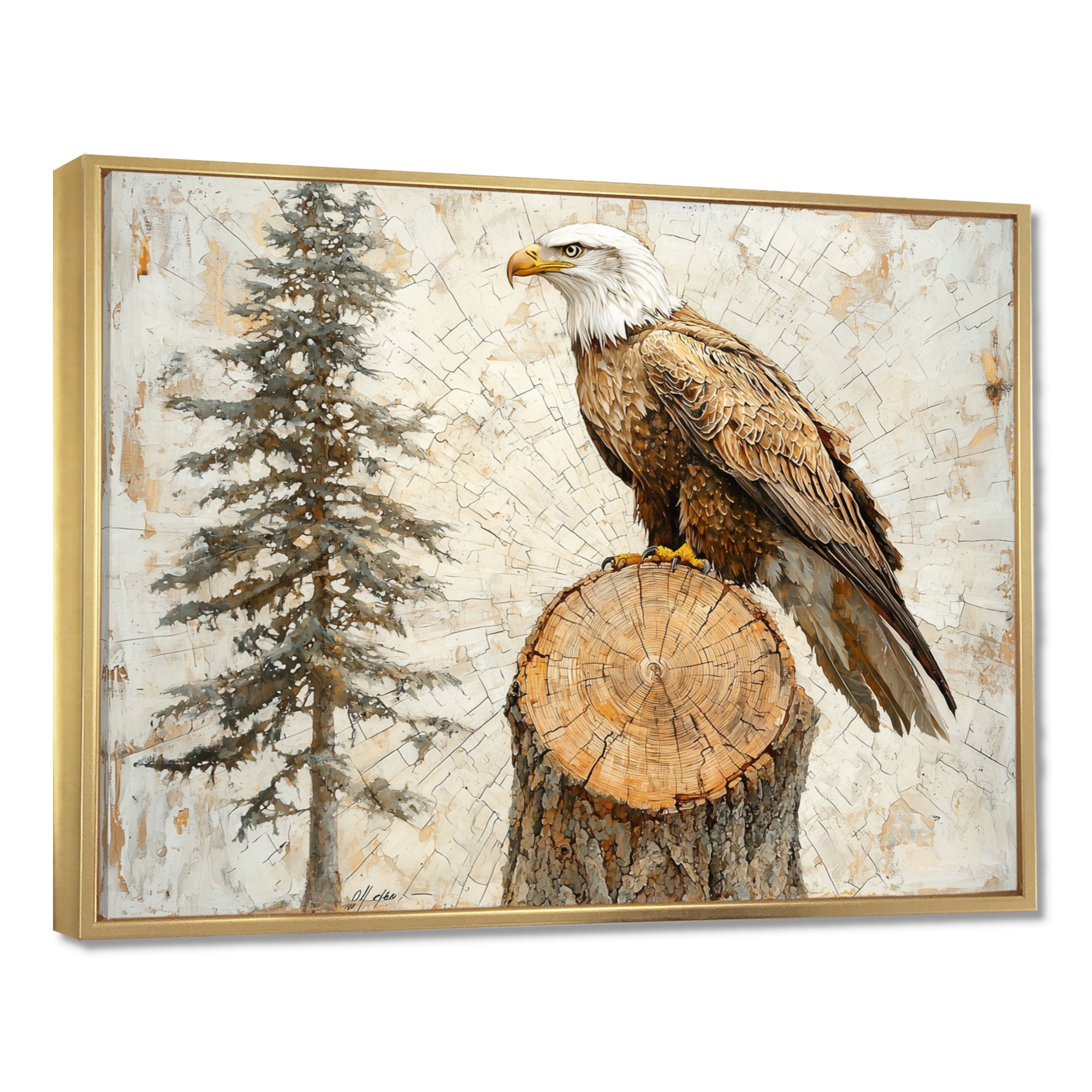 Eagle Spirit Of The Wind In Forest - Eagle Canvas Wall Art