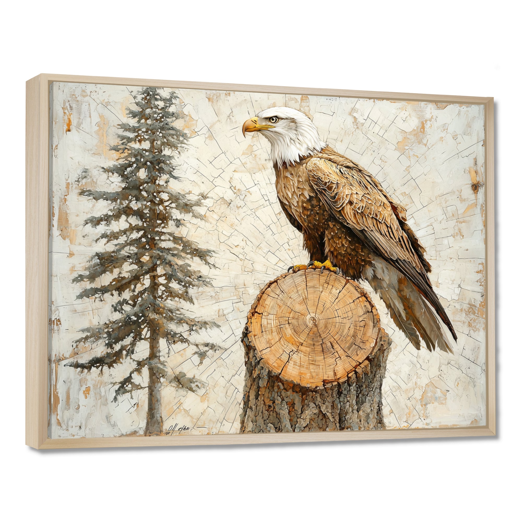 Eagle Spirit Of The Wind In Forest - Eagle Canvas Wall Art