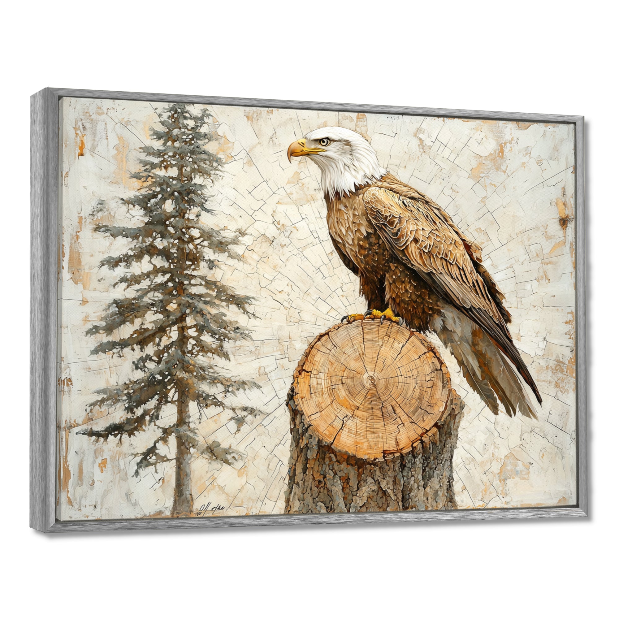 Eagle Spirit Of The Wind In Forest - Eagle Canvas Wall Art