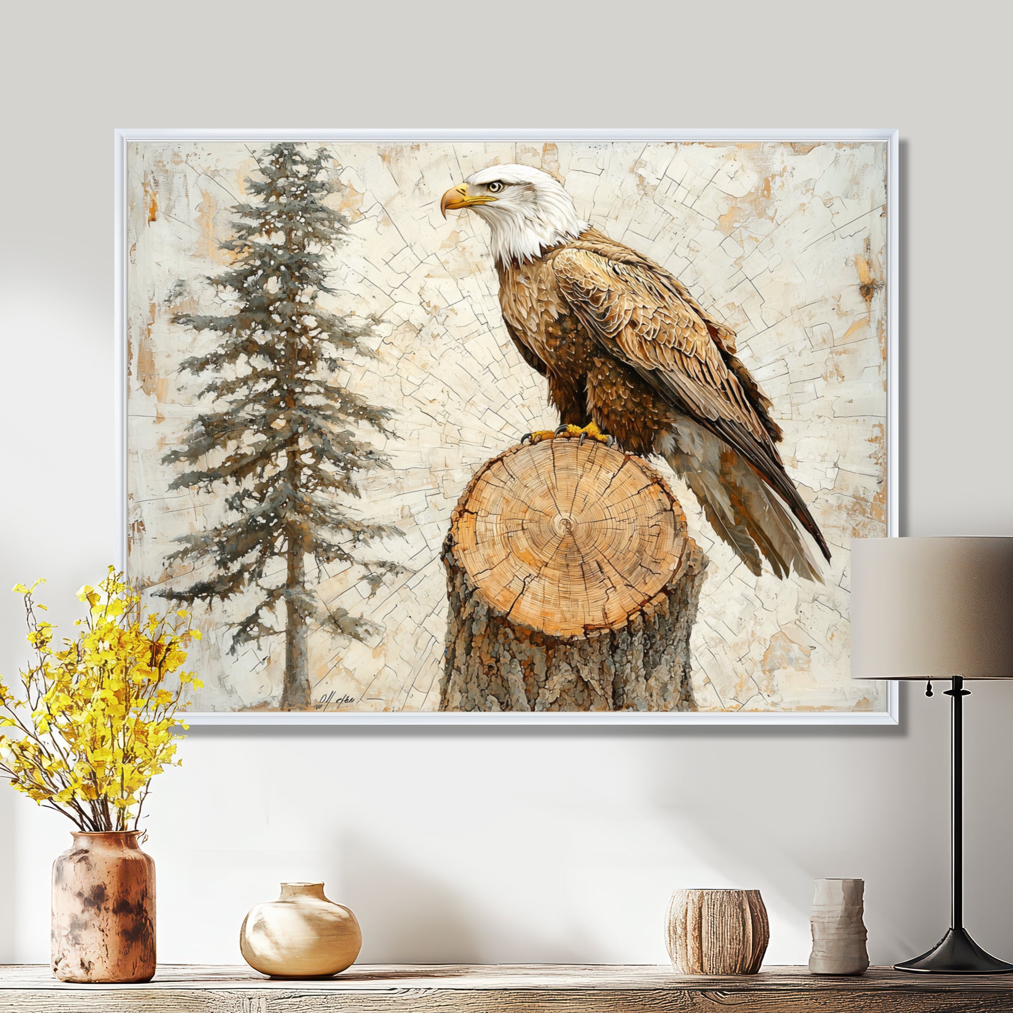 Eagle Spirit Of The Wind In Forest - Eagle Canvas Wall Art