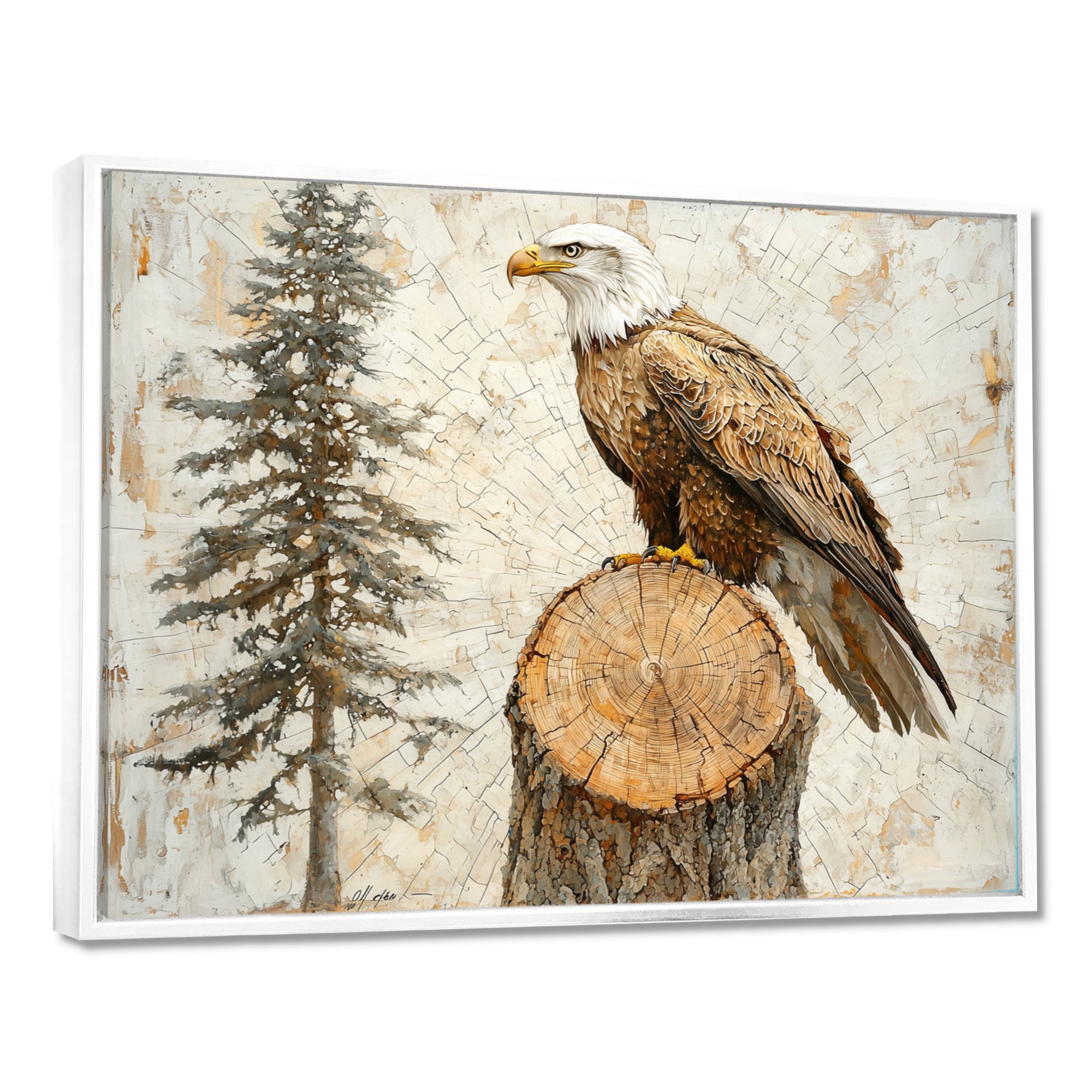 Eagle Spirit Of The Wind In Forest - Eagle Canvas Wall Art