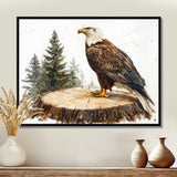 Eagle Silent Vigil In Summer - Eagle Canvas Wall Art
