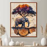 Elephant Under The Baobab Tree - Elephant Wall Art Prints