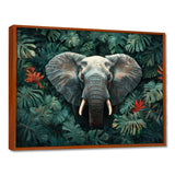 Elephant Portrait In The Jungle - Elephant Large Canvas Wall Art