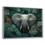 Elephant Portrait In The Jungle - Elephant Large Canvas Wall Art