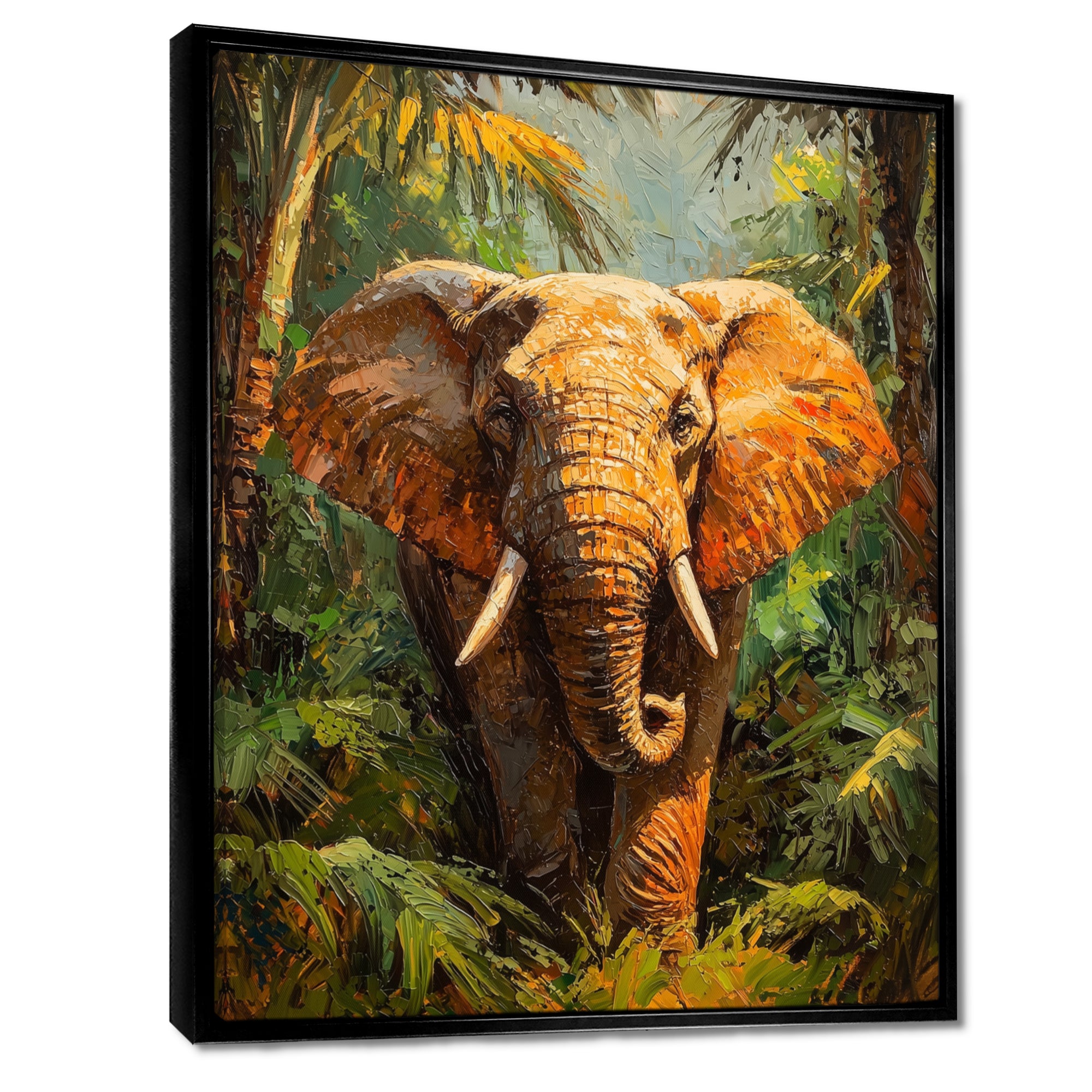 Elephant In The Tropical Rainforest - Elephant Wall Decor