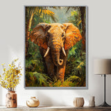 Elephant In The Tropical Rainforest - Elephant Wall Decor