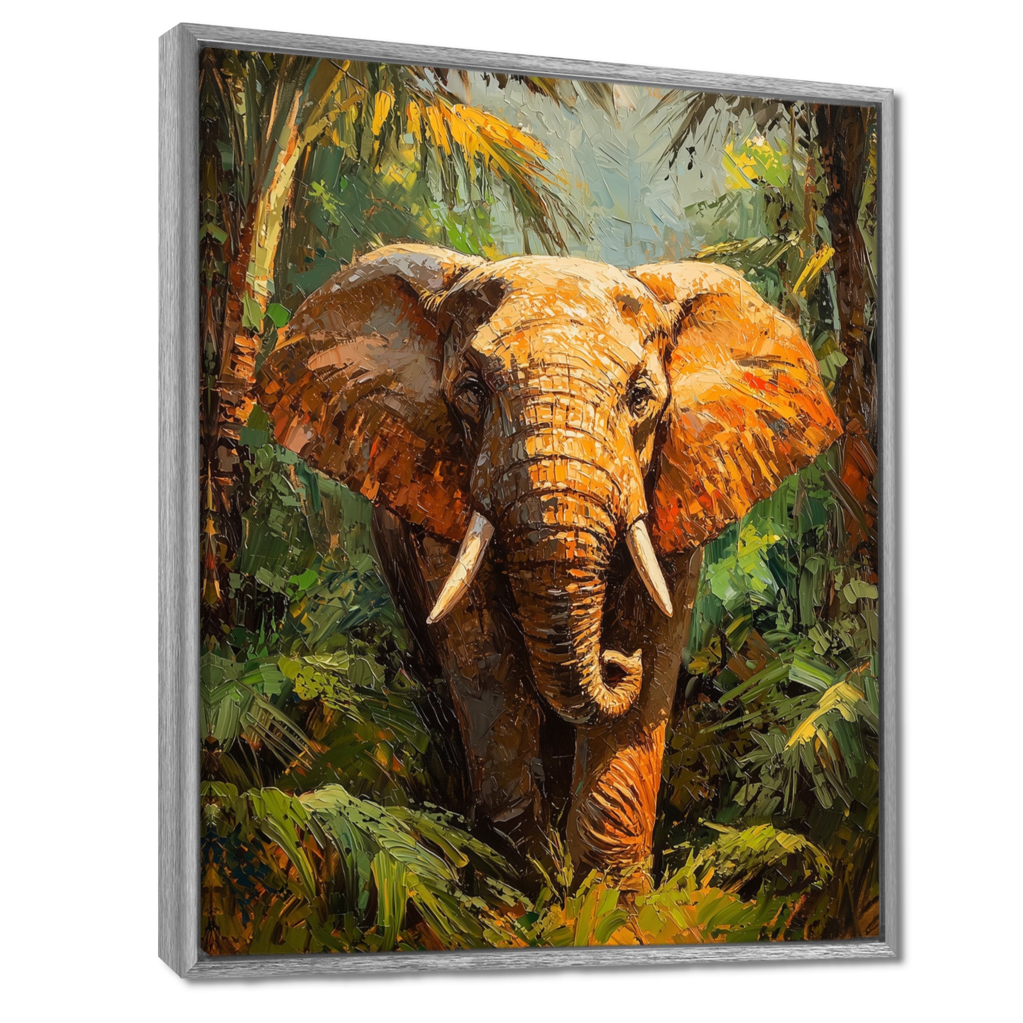Elephant In The Tropical Rainforest - Elephant Wall Decor