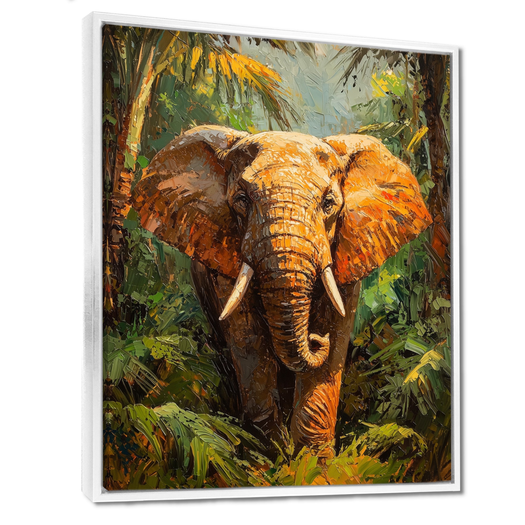 Elephant In The Tropical Rainforest - Elephant Wall Decor