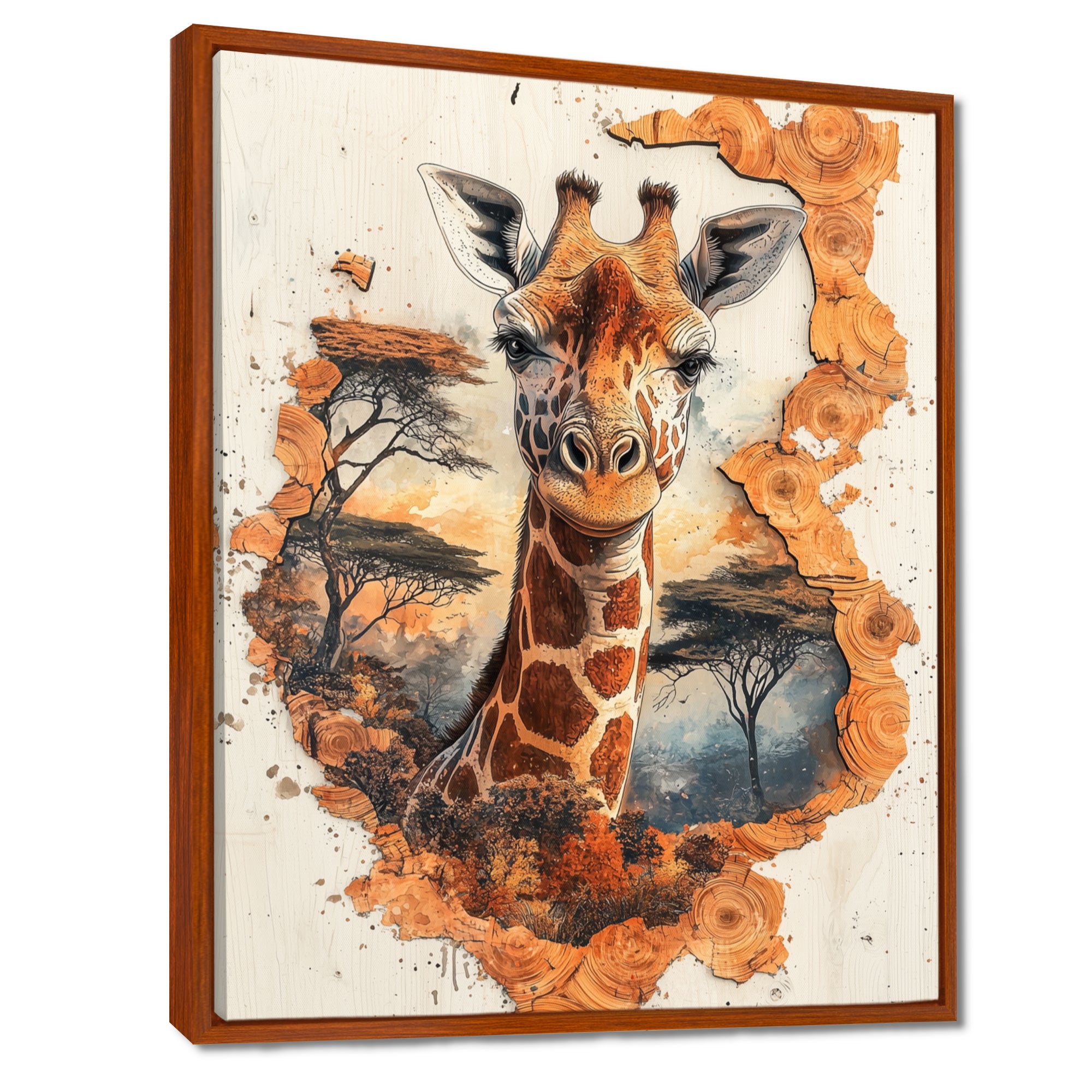 Giraffe Gentle Giant Of Africa - Giraffe Large Canvas Wall Art