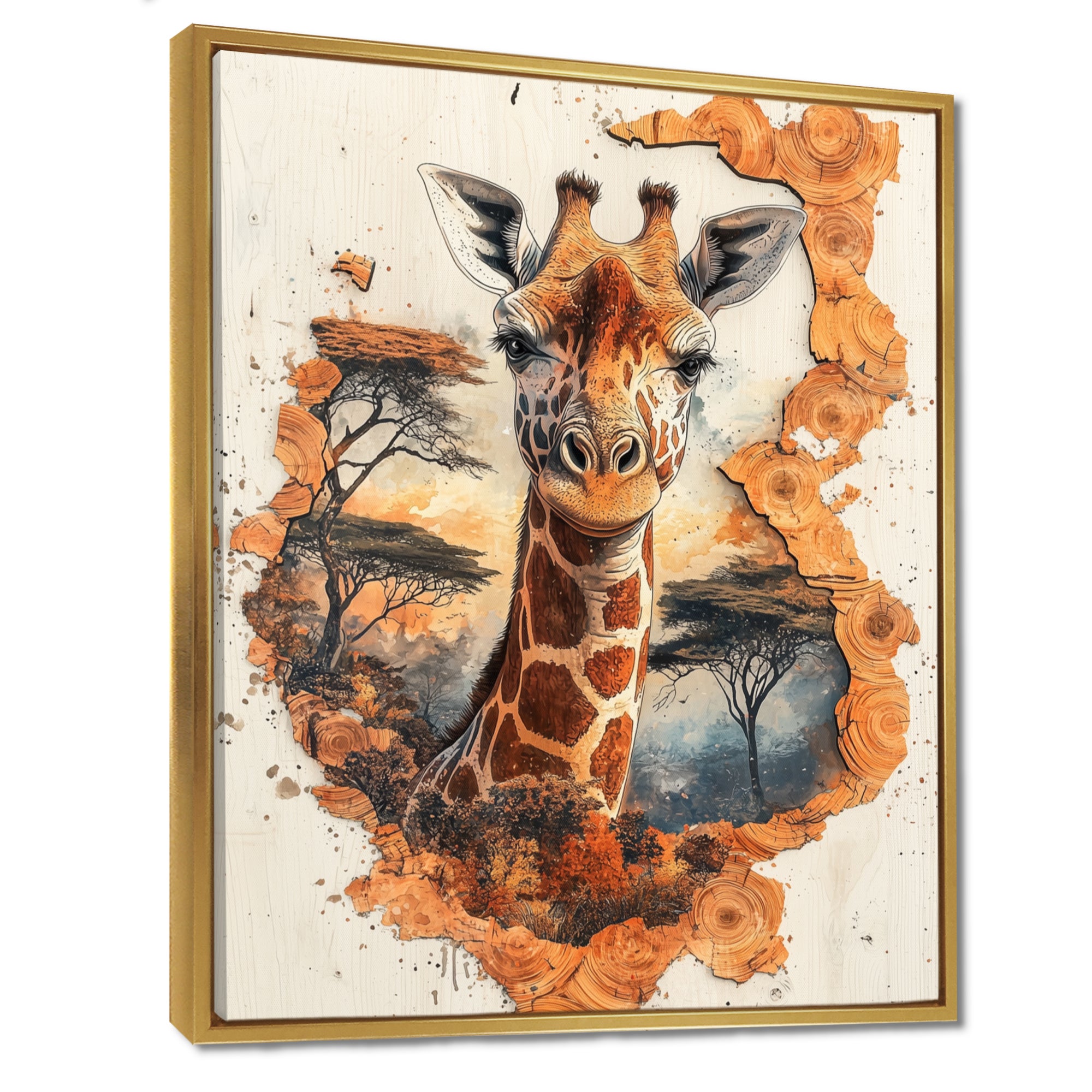 Giraffe Gentle Giant Of Africa - Giraffe Large Canvas Wall Art