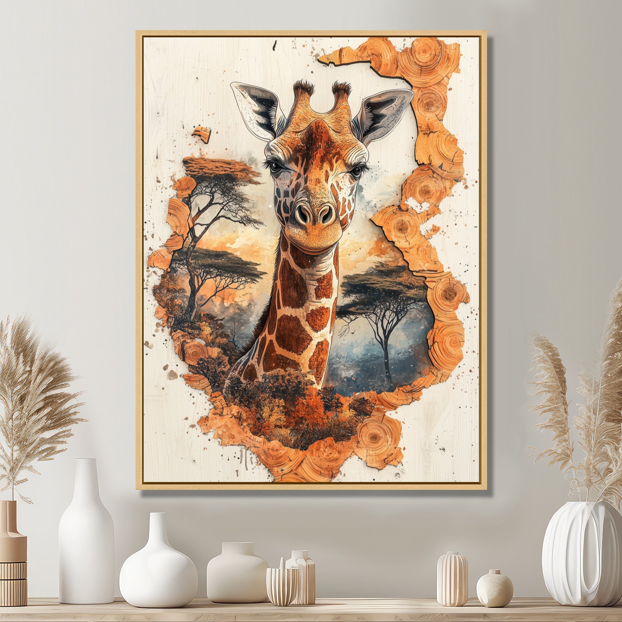 Giraffe Gentle Giant Of Africa - Giraffe Large Canvas Wall Art