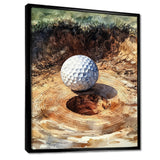 Abstract Golf Ball At The Wooden Slide - Golf Canvas Wall Art