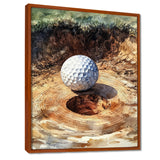Abstract Golf Ball At The Wooden Slide - Golf Canvas Wall Art