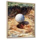 Abstract Golf Ball At The Wooden Slide - Golf Canvas Wall Art
