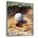 Abstract Golf Ball At The Wooden Slide - Golf Canvas Wall Art