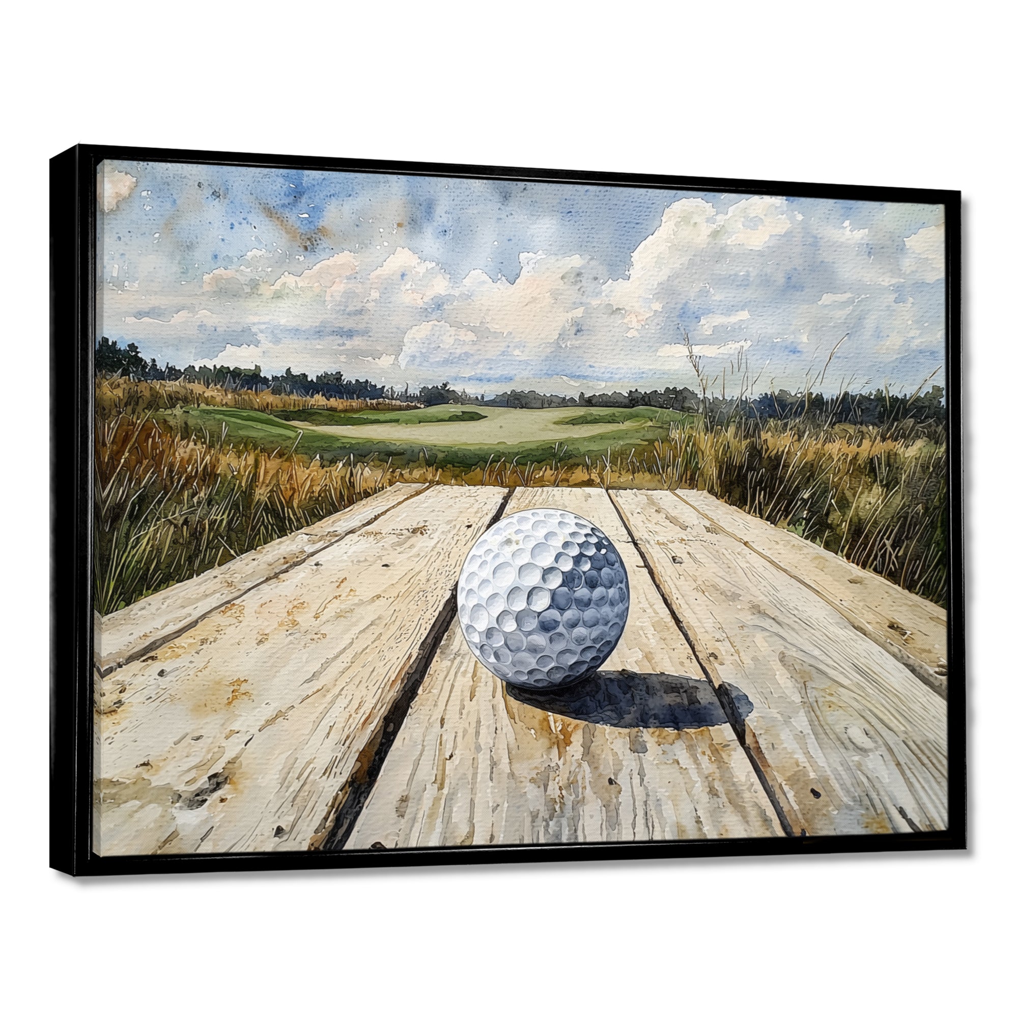 Greens And Dreams Golf Course Landscape I - Golf Canvas Wall Art