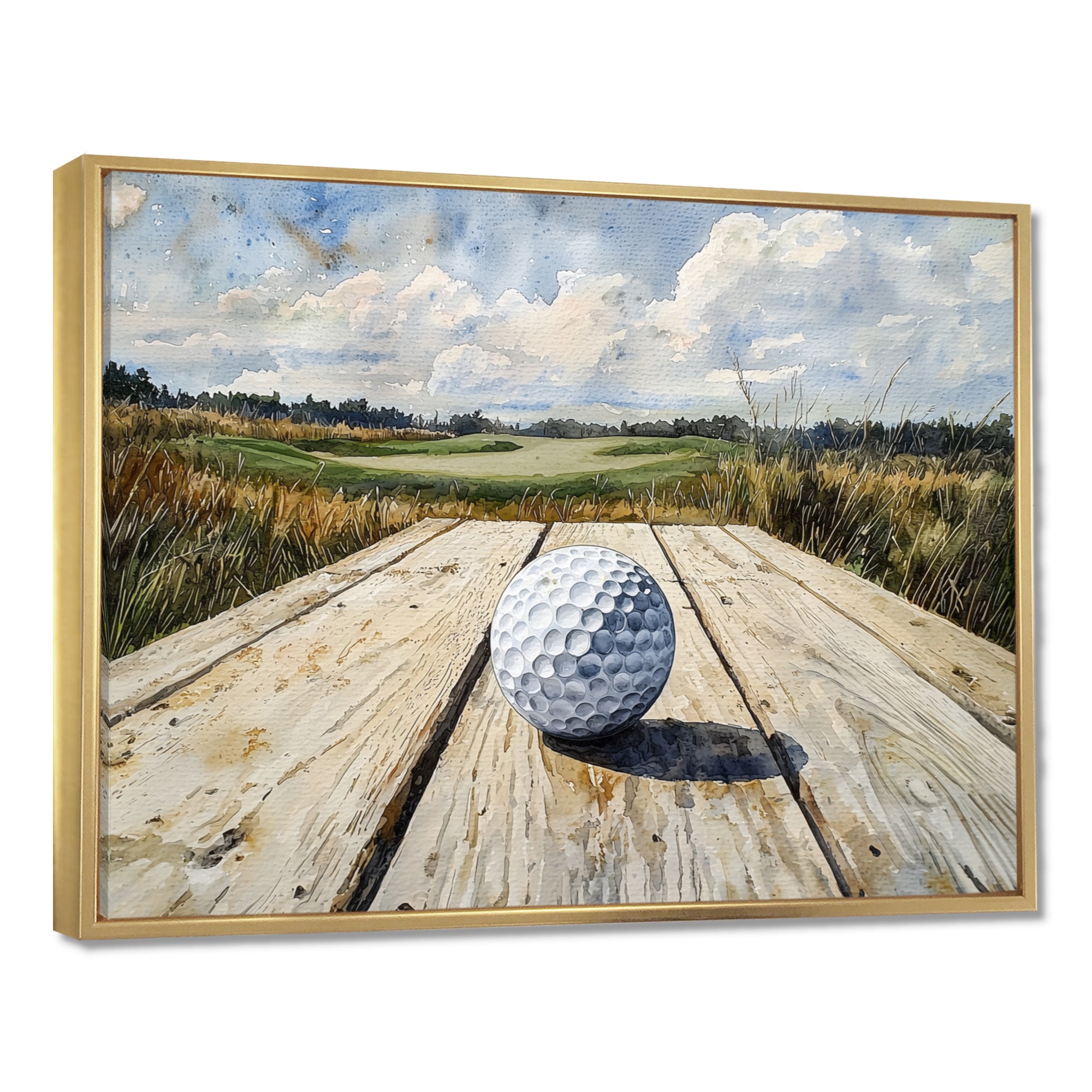 Greens And Dreams Golf Course Landscape I - Golf Canvas Wall Art