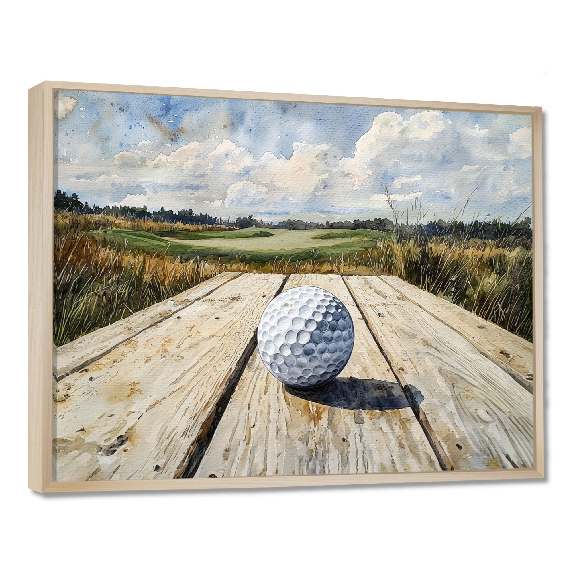 Greens And Dreams Golf Course Landscape I - Golf Canvas Wall Art