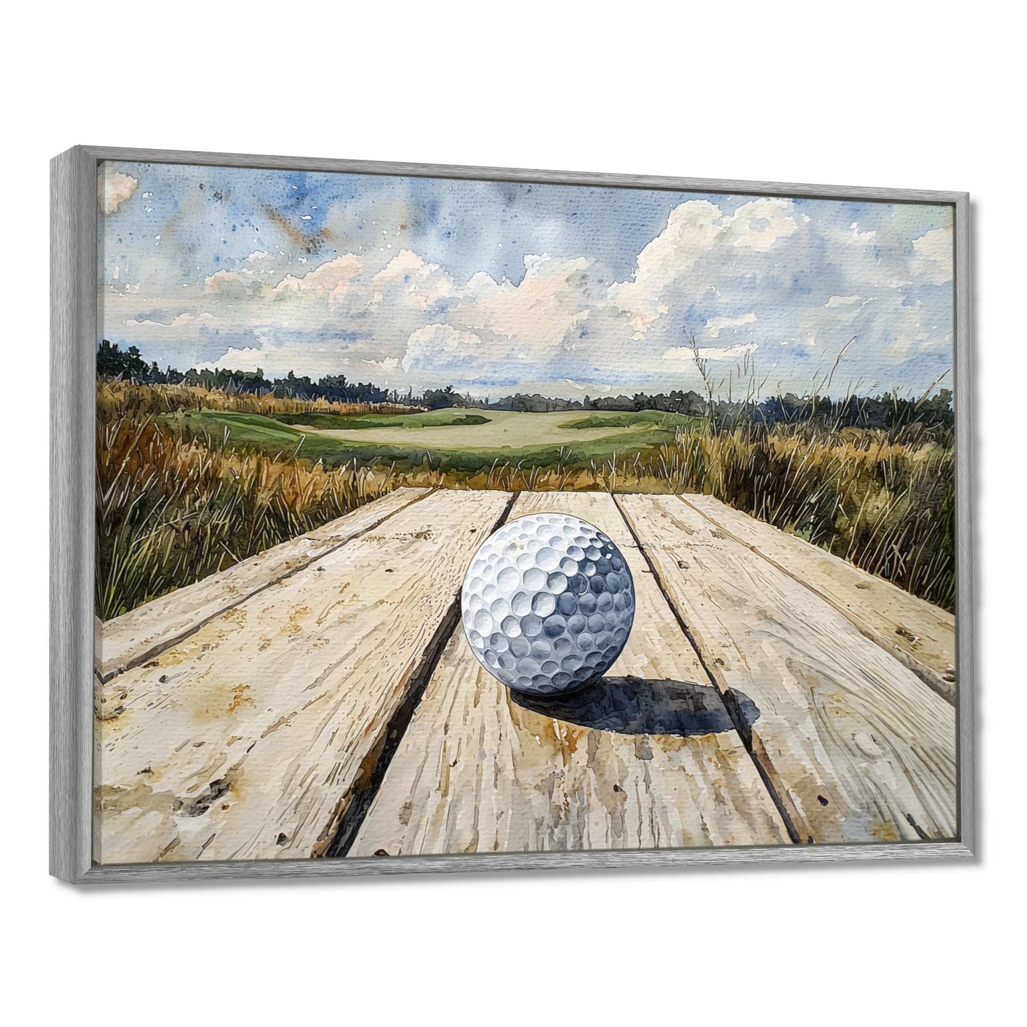 Greens And Dreams Golf Course Landscape I - Golf Canvas Wall Art