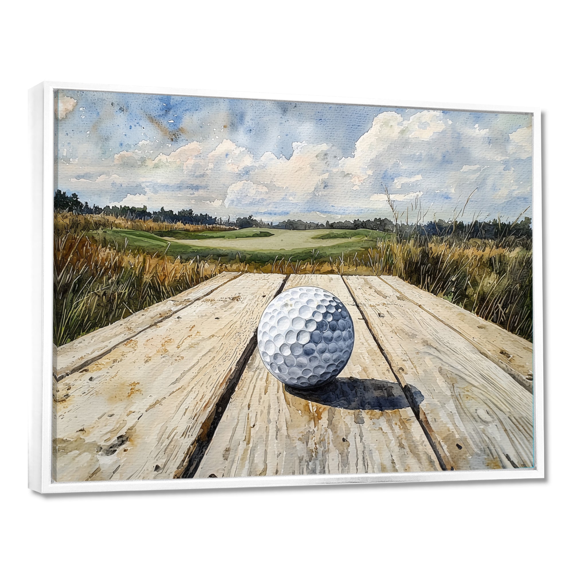 Greens And Dreams Golf Course Landscape I - Golf Canvas Wall Art