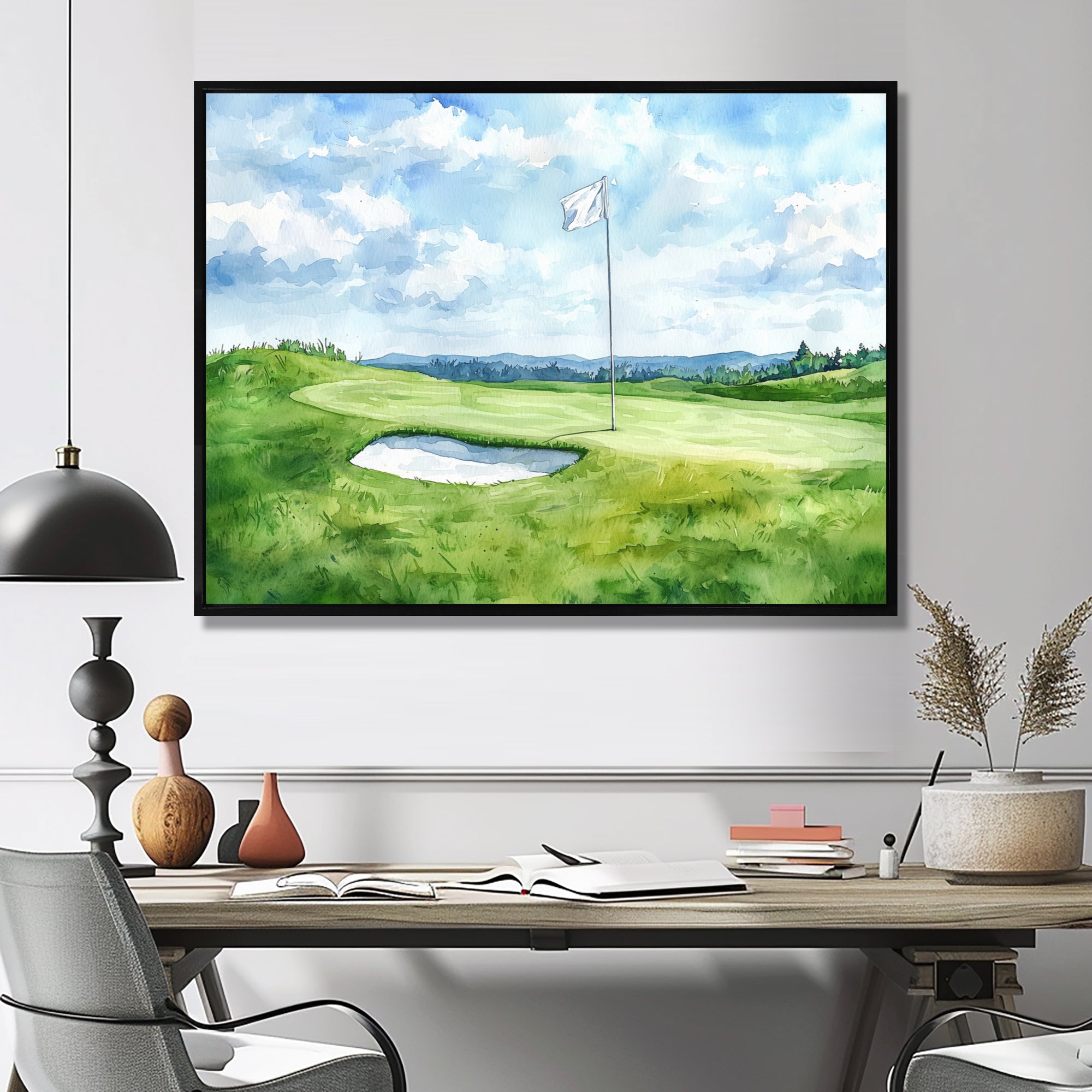 Golf Course Champions Horizon
 I - Golf Canvas Wall Art