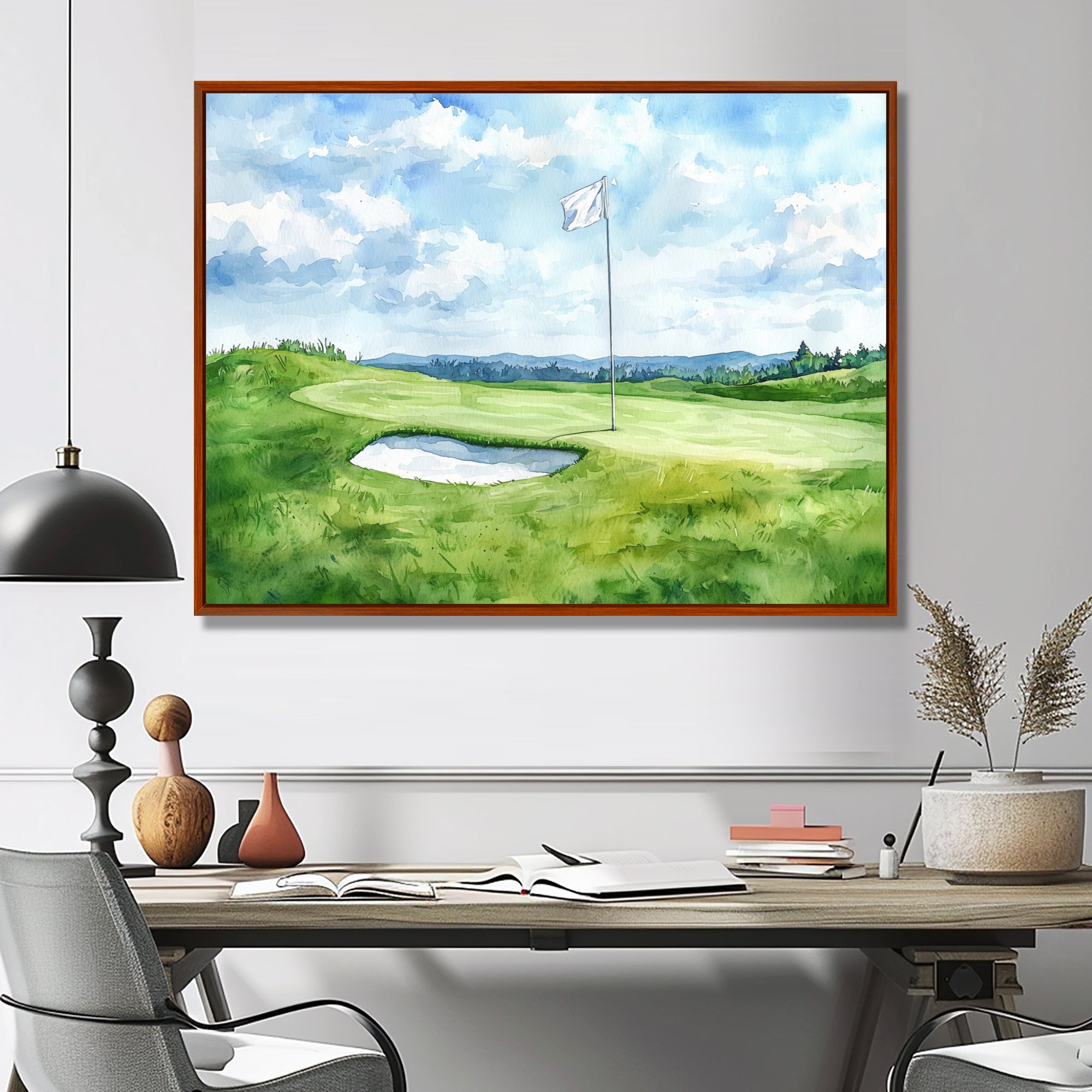 Golf Course Champions Horizon
 I - Golf Canvas Wall Art