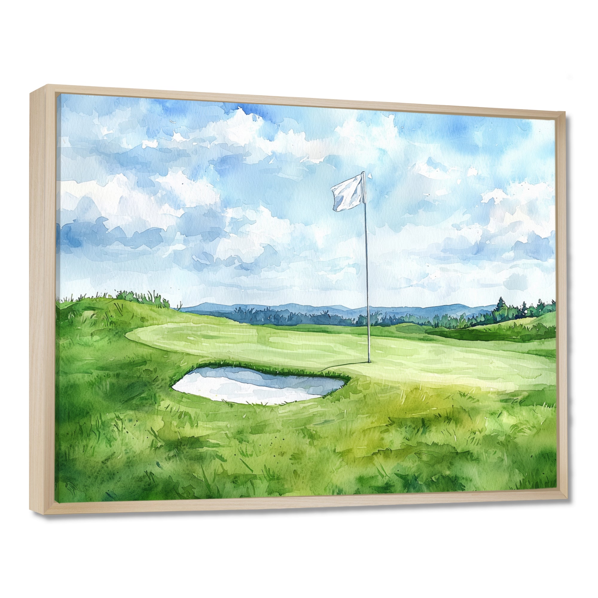 Golf Course Champions Horizon
 I - Golf Canvas Wall Art