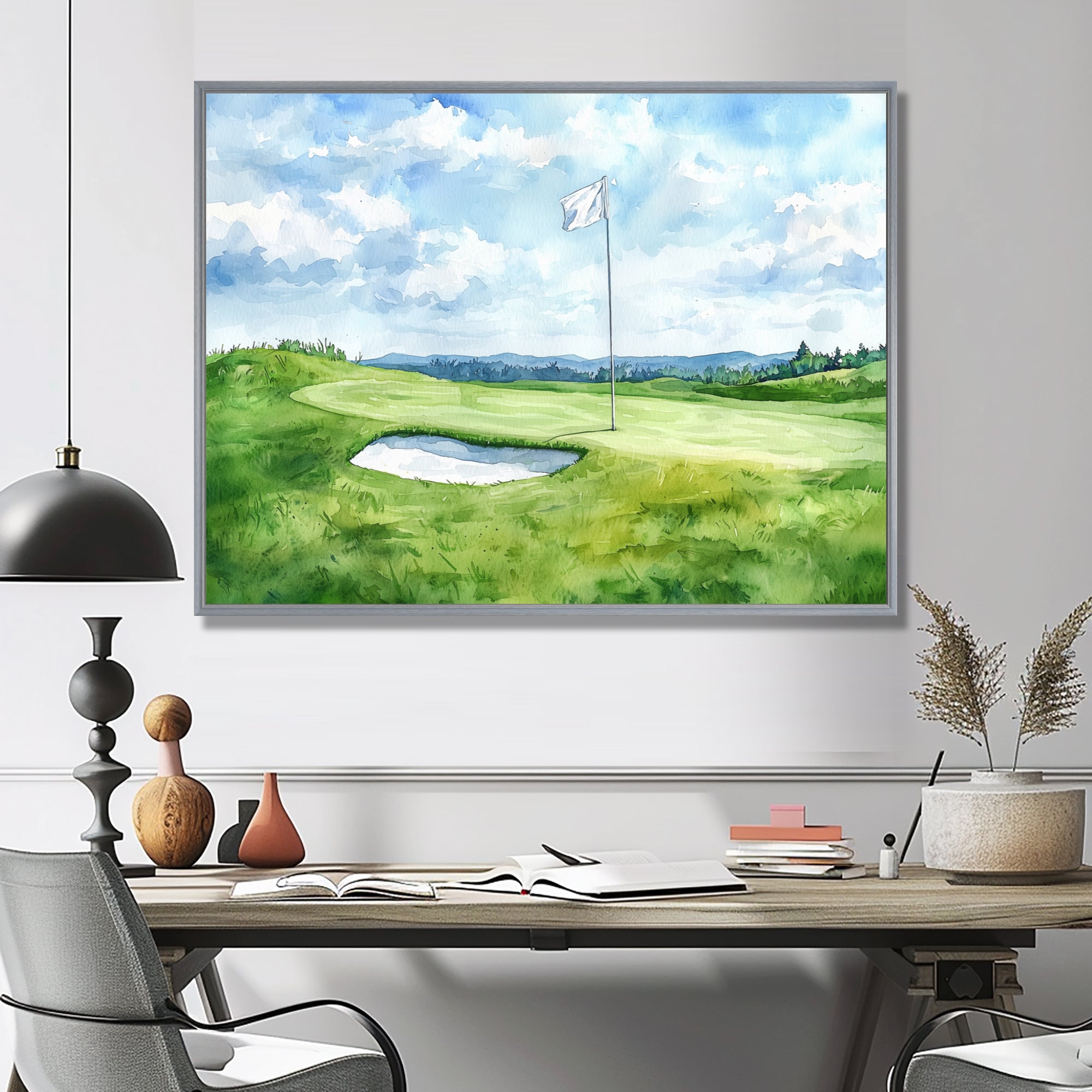 Golf Course Champions Horizon
 I - Golf Canvas Wall Art