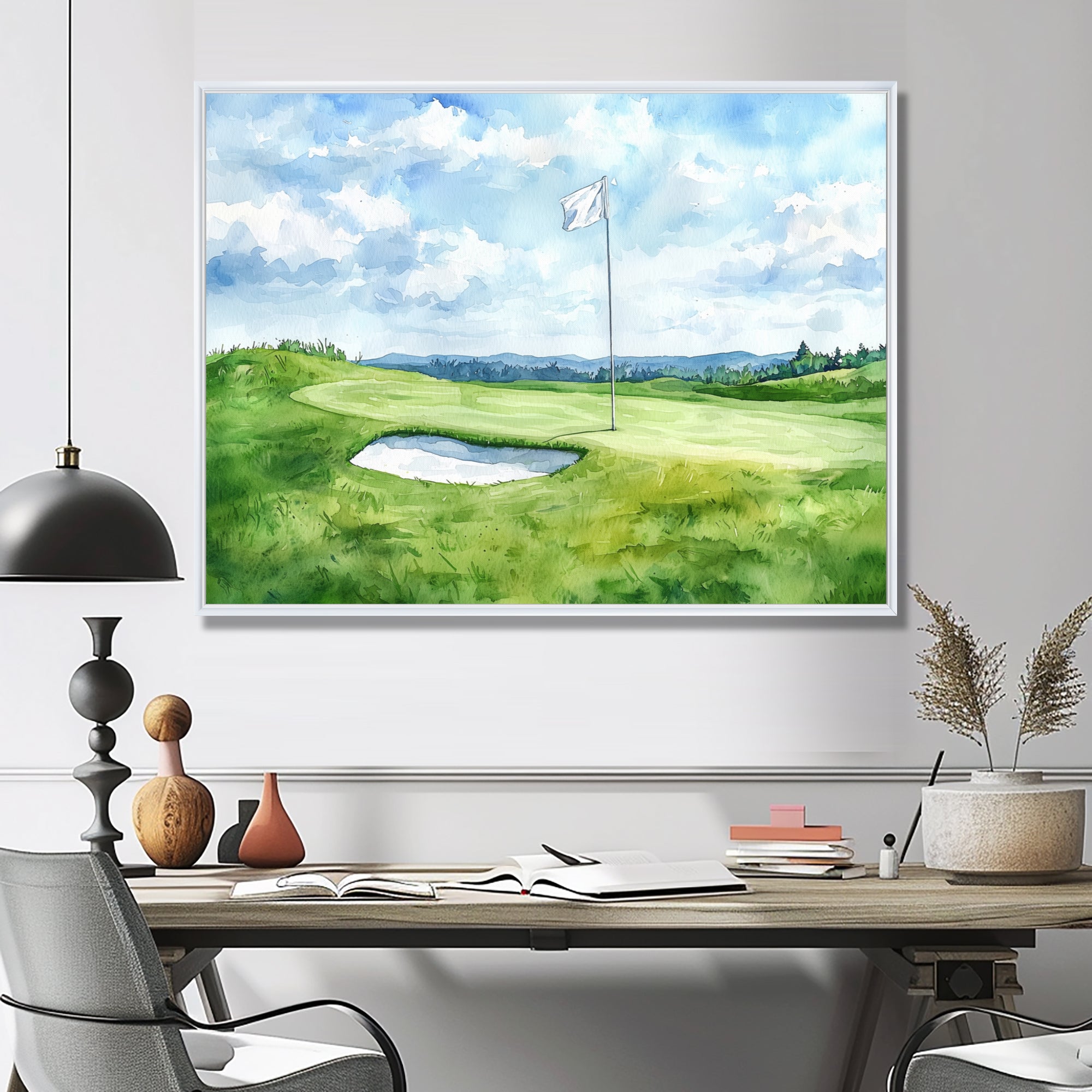 Golf Course Champions Horizon
 I - Golf Canvas Wall Art