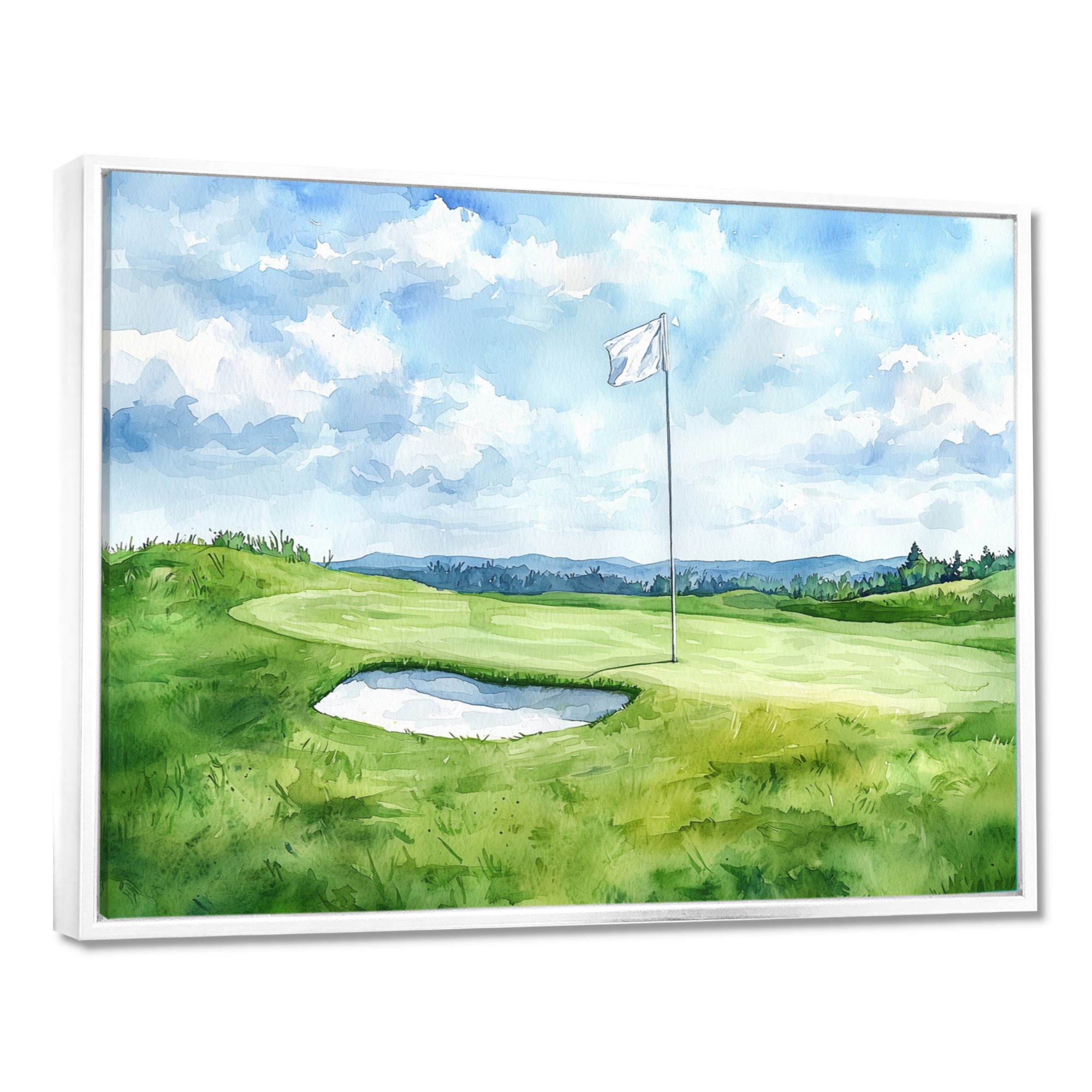 Golf Course Champions Horizon
 I - Golf Canvas Wall Art