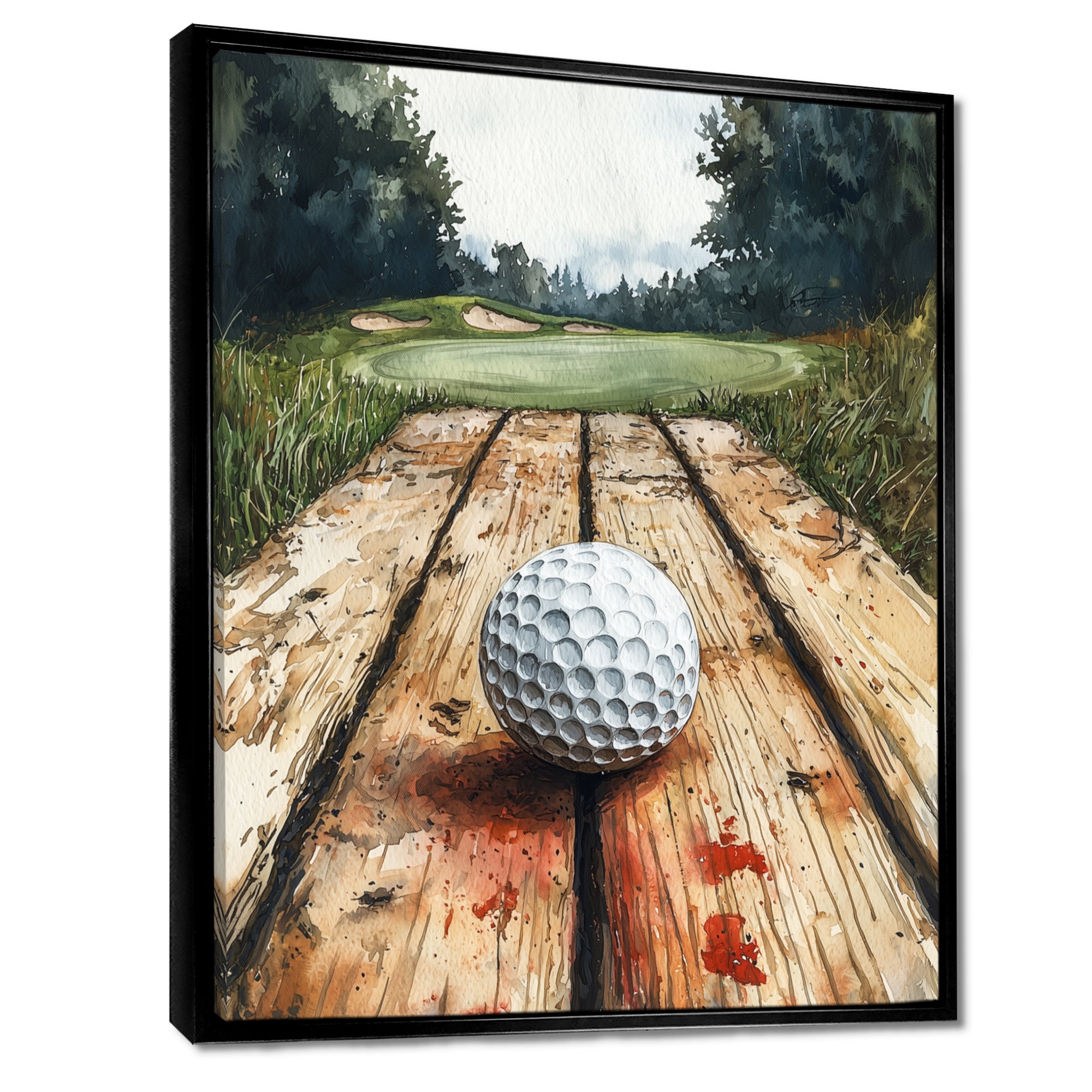 Abstract Golf Ball Swing Of Perfection I - Golf Canvas Wall Art