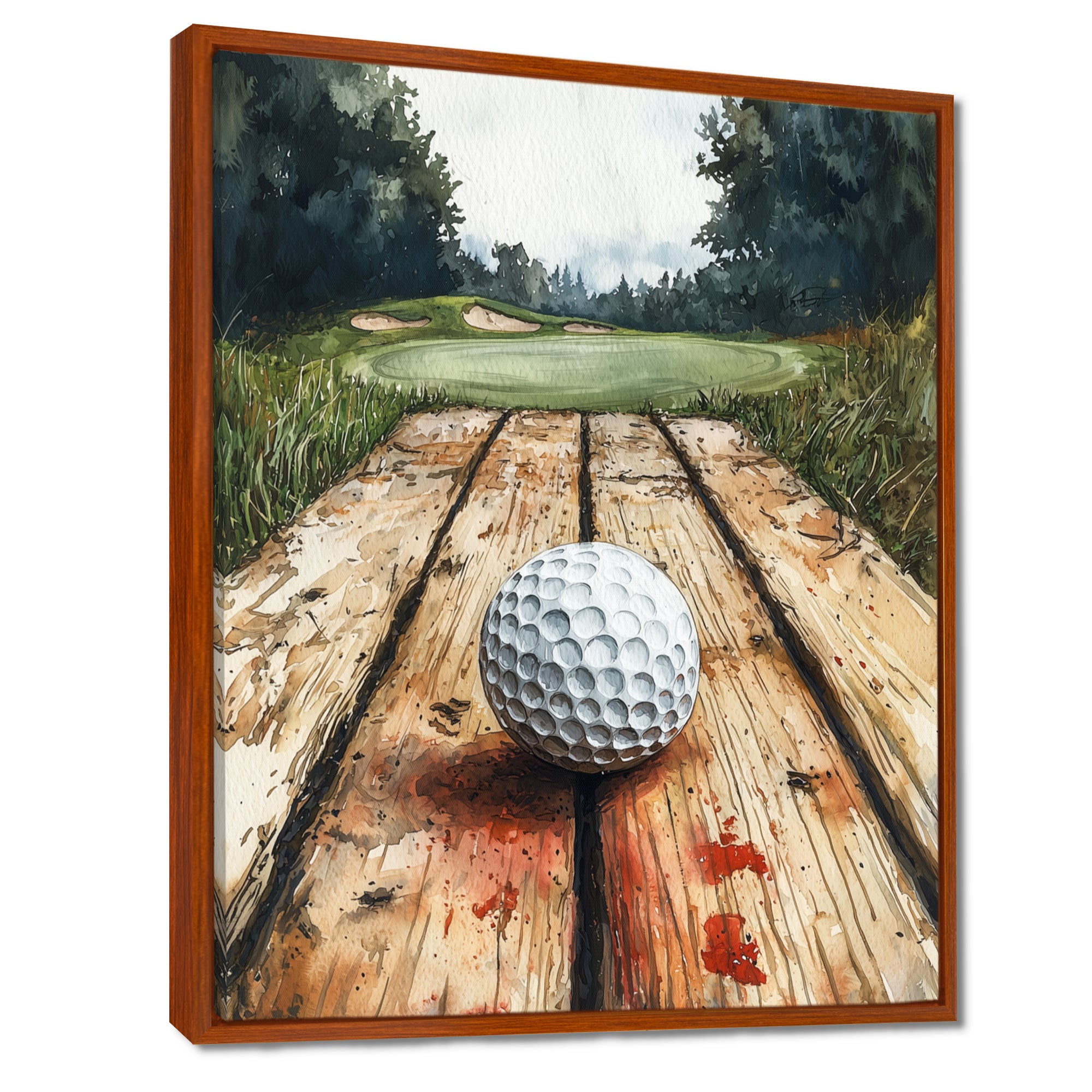 Abstract Golf Ball Swing Of Perfection I - Golf Canvas Wall Art