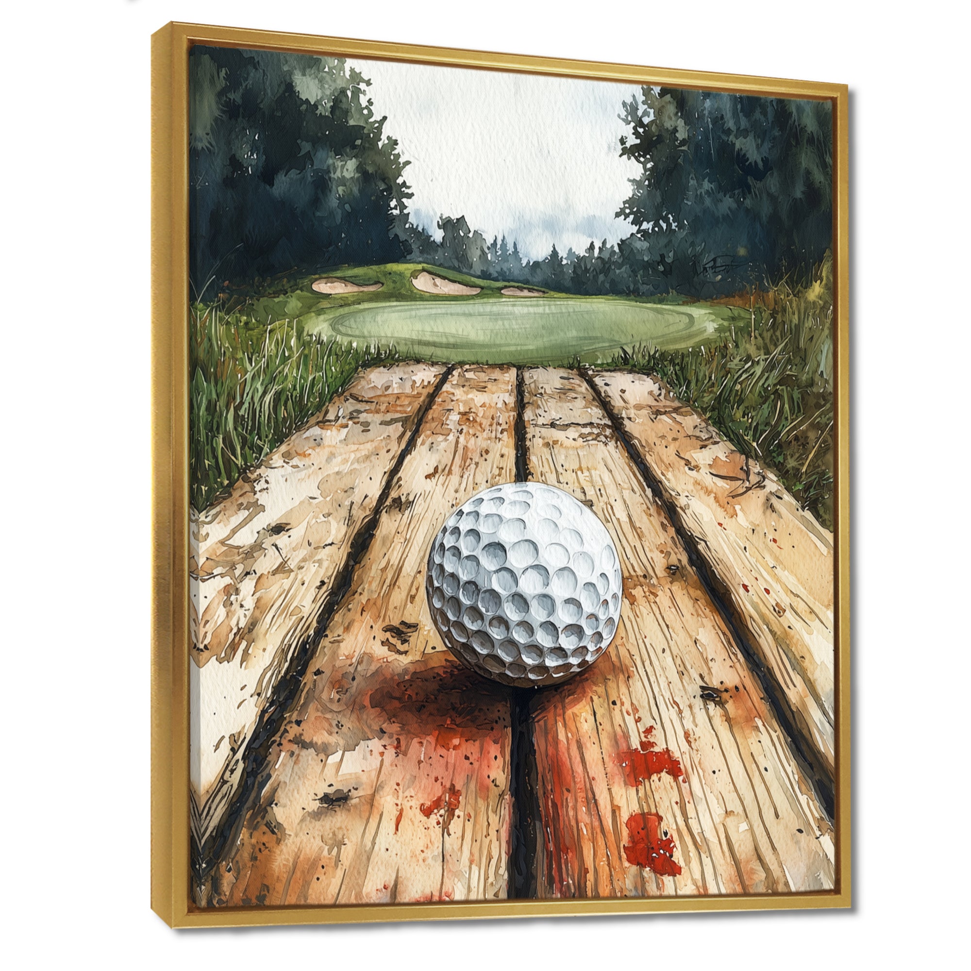 Abstract Golf Ball Swing Of Perfection I - Golf Canvas Wall Art